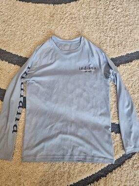 Indiana Long-Sleeve Crew Neck Shirt - Light Blue